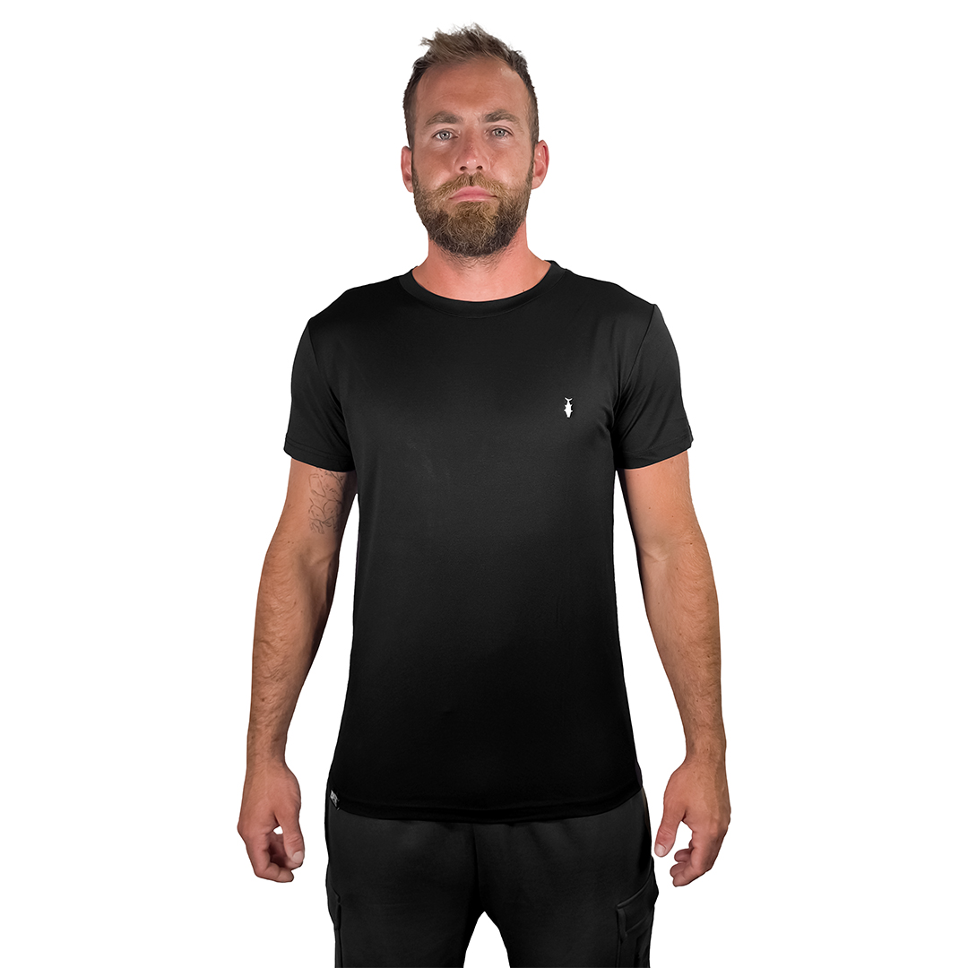 T-SHIRT TECNICA M/C CREW NERA